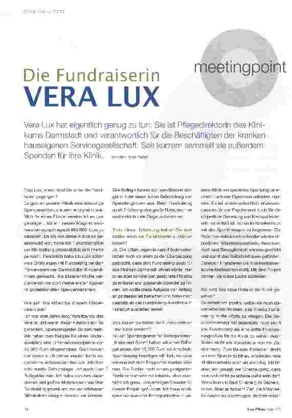 Vorschauseite 1: Die Fundraiserin VERA LUX
