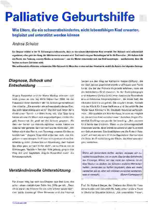Vorschauseite 1: Palliative Geburtshilfe