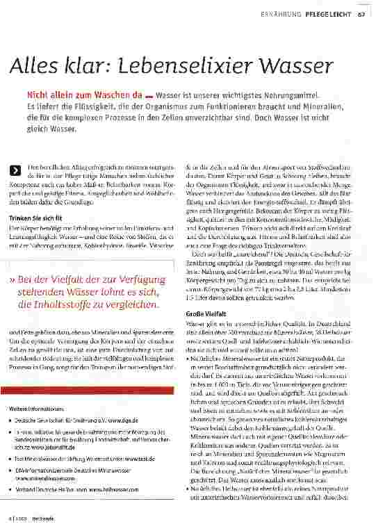 Vorschauseite 2: Alles klar: Lebenselixier Wasser