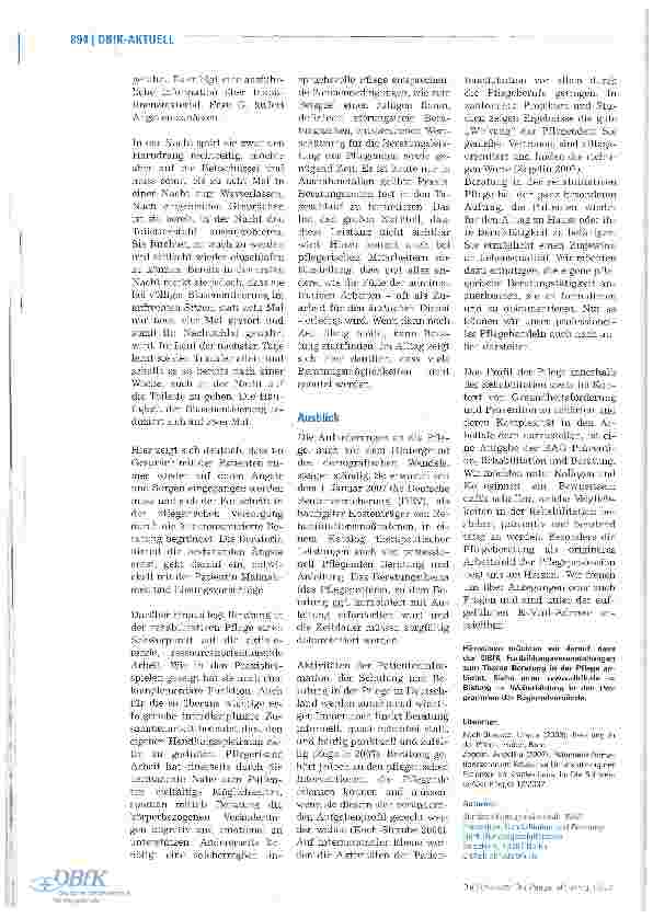Vorschauseite 3: Beratung durch Pflegende in der Rehabilitation