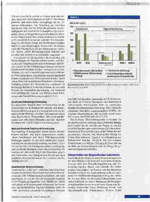 Vorschauseite 5: Biomonitoring zur Erfassung umweltund arbeitsbedingter Schadstoffbelastungen