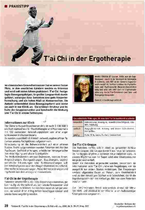 Vorschauseite 1: Tai Chi in der Ergotherapie