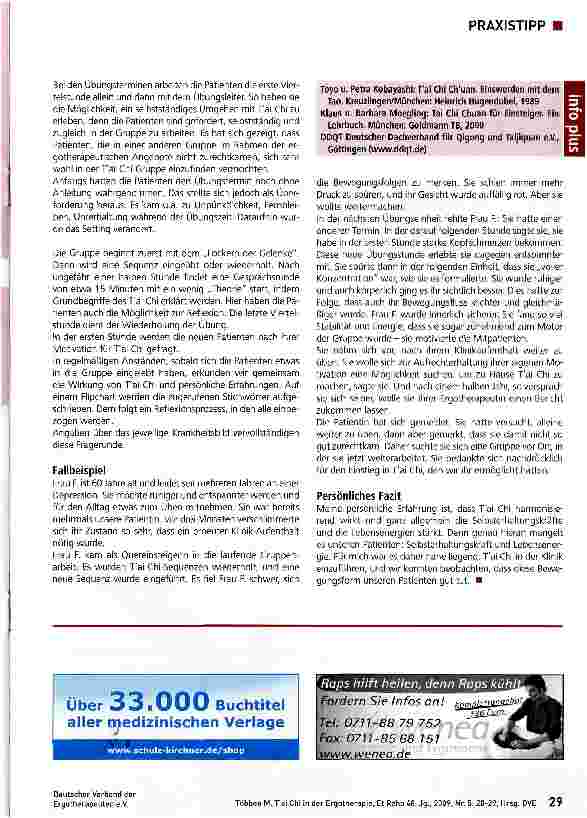 Vorschauseite 2: Tai Chi in der Ergotherapie