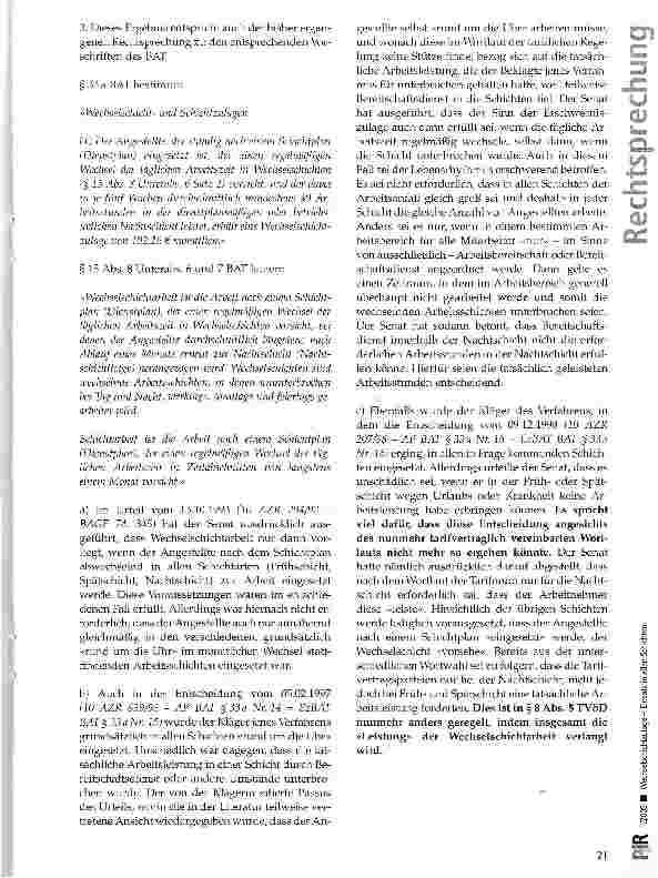 Vorschauseite 3: Wechselschichtzulage -Einsatz in allen Schichten