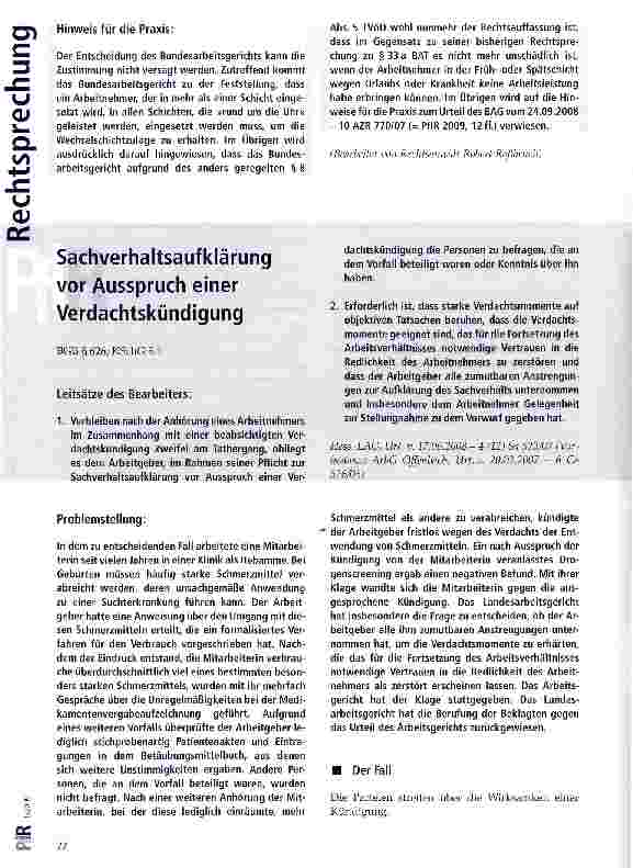 Vorschauseite 4: Wechselschichtzulage -Einsatz in allen Schichten