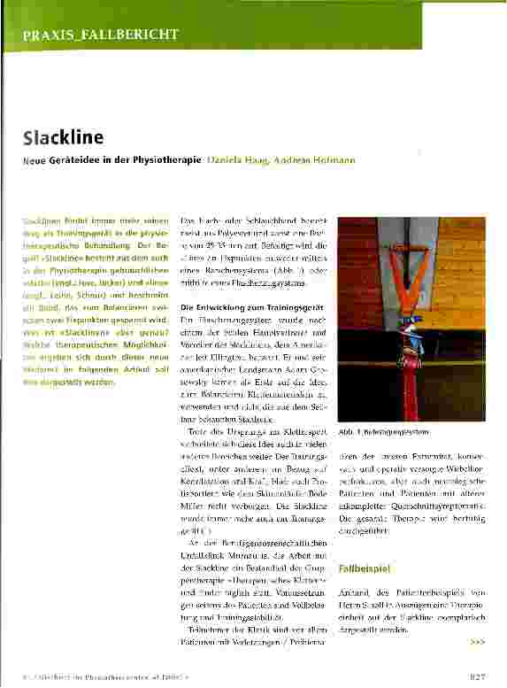 Vorschauseite 1: Slackline