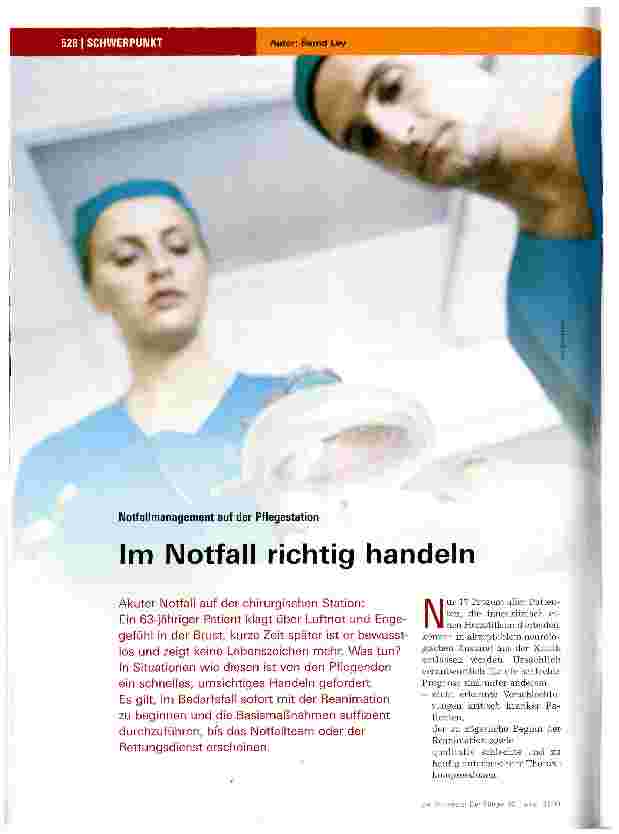 Vorschauseite 1: Im Notfall richtig handeln