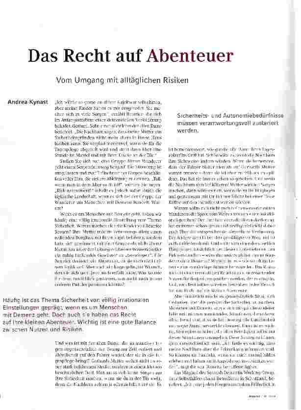 Vorschauseite 1: Das Recht auf Abenteuer