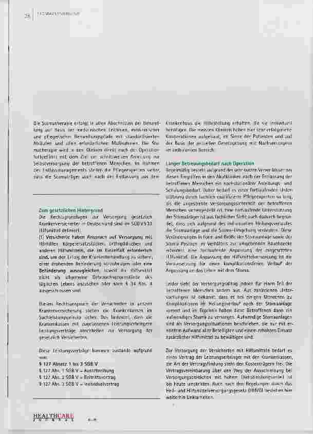 Vorschauseite 2: Hilfsmittelversorgung: Qualität für Stomaträger