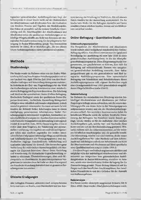 Vorschauseite 3: Implikationen für die Berufseinmündung nach einer generalistischen Pflegeausbildung eine mehrperspektivische Studie