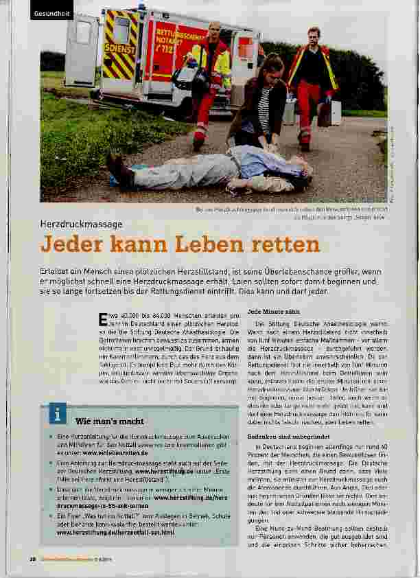 Vorschauseite 1: Jeder kann Leben retten