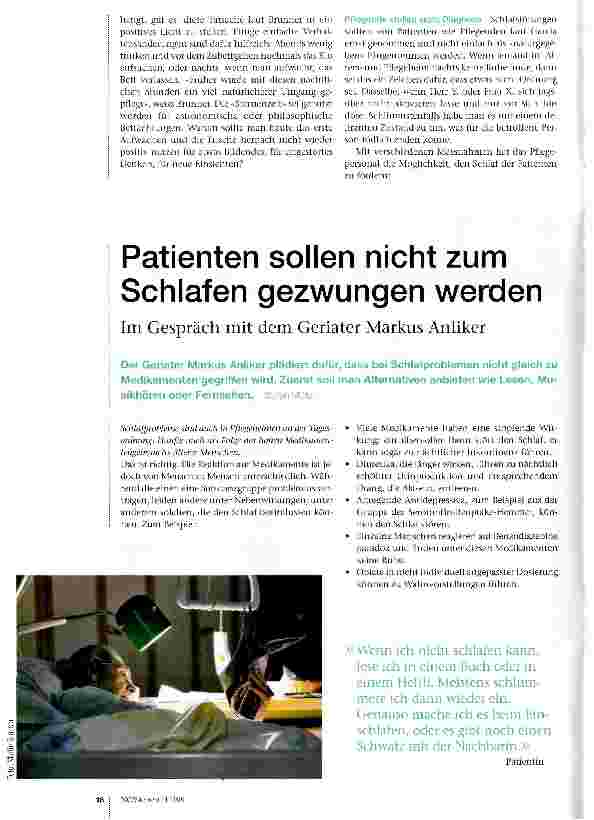 Vorschauseite 3: Schlechter Schlaf ist nicht einfach SchicksalWer tagsüber aktiver ist, schläft nachts besser