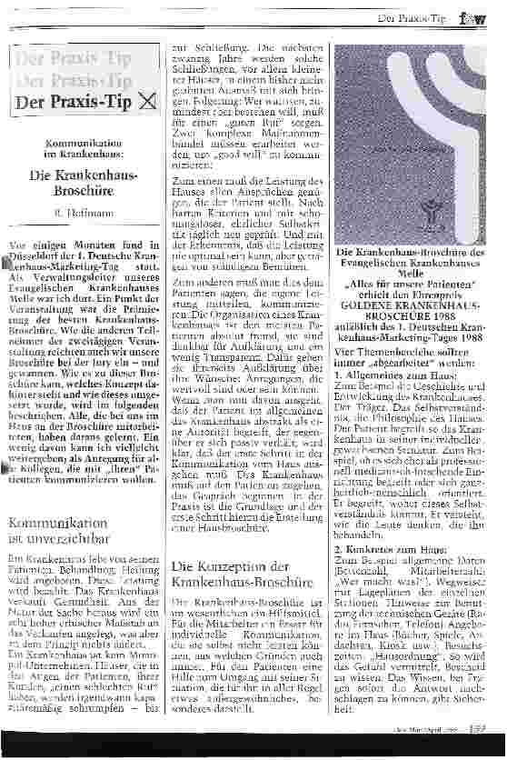 Vorschauseite 1: Die Krankenhaus Broschüre