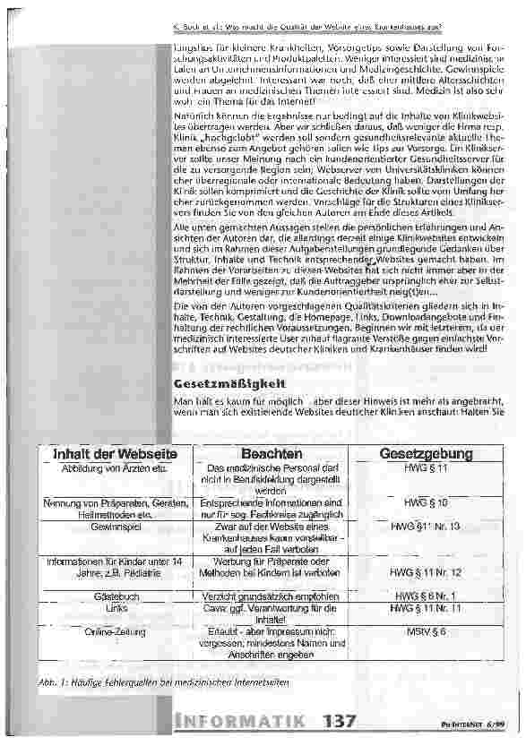 Vorschauseite 2: Was macht die Qualität der Webseite eines Krankenhauses aus?