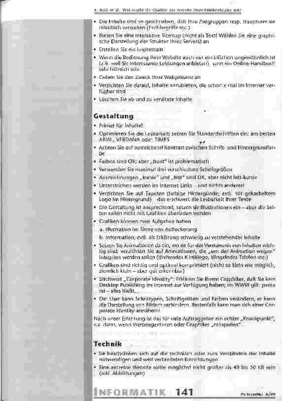 Vorschauseite 6: Was macht die Qualität der Webseite eines Krankenhauses aus?