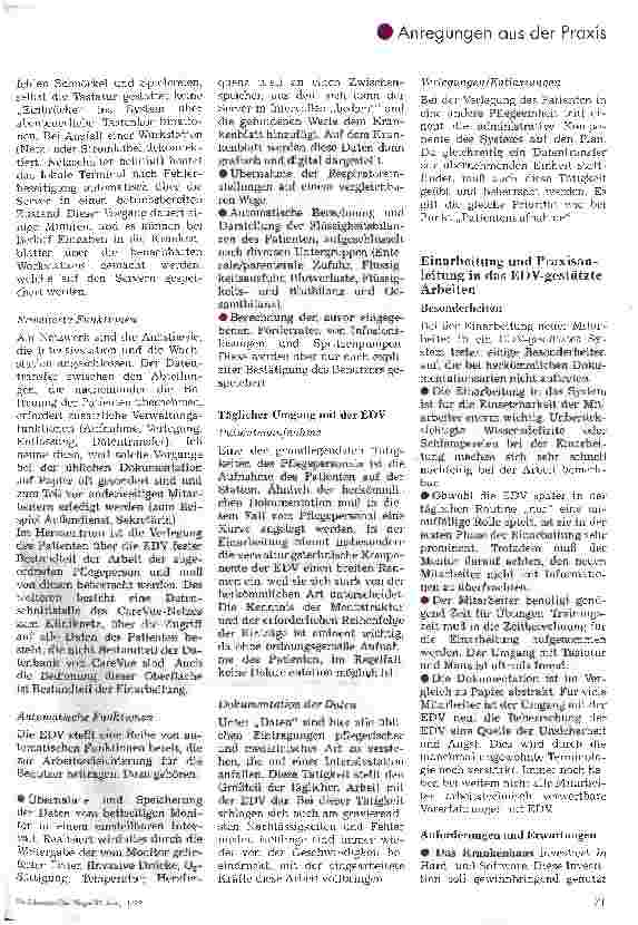 Vorschauseite 2: EDV-Einarbeitung im Herzzentrum Frankfurt/Main