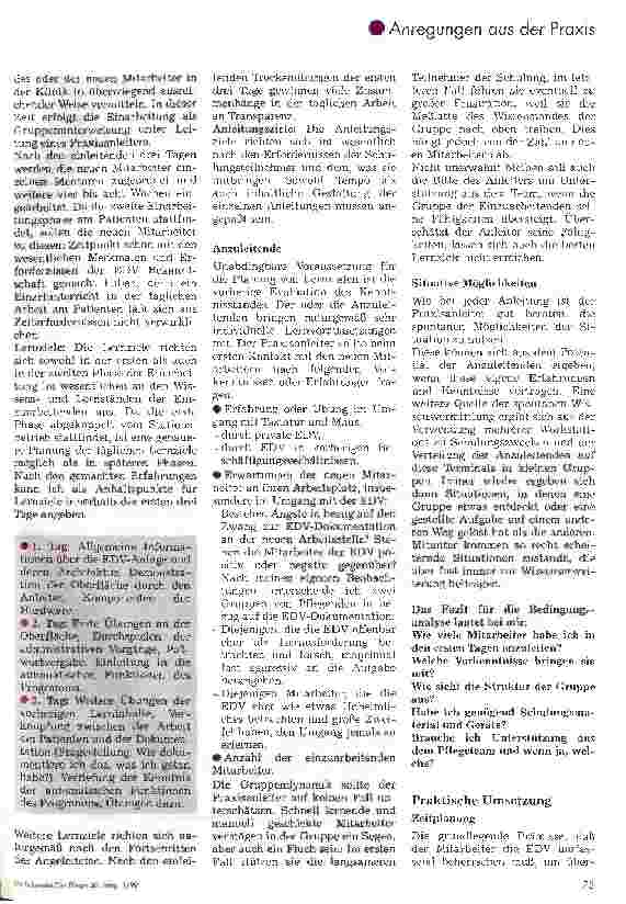 Vorschauseite 4: EDV-Einarbeitung im Herzzentrum Frankfurt/Main