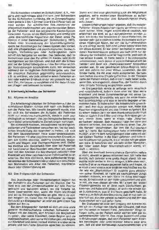 Vorschauseite 2: Arbeitsmöglichkeiten einer psychosomatischen Schwester in der Pflege