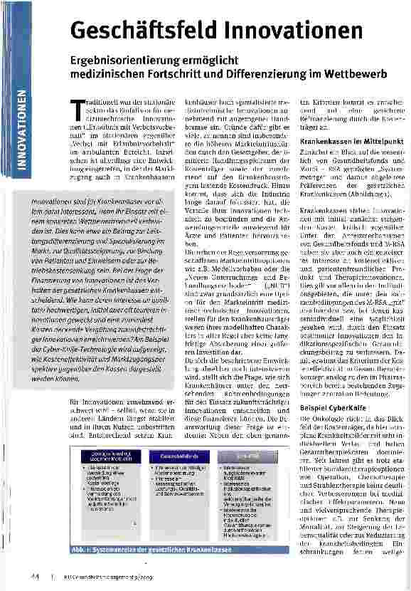 Vorschauseite 1: Geschäftsfeld Innovationen
