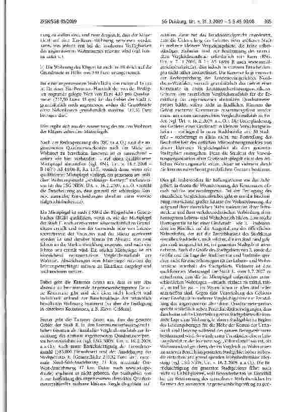 Vorschauseite 5: Alleinstehender hilfebedürftiger Elternteil; Kind; Mietkosten; Umgangsrecht; angemessene Wohnraumfläche