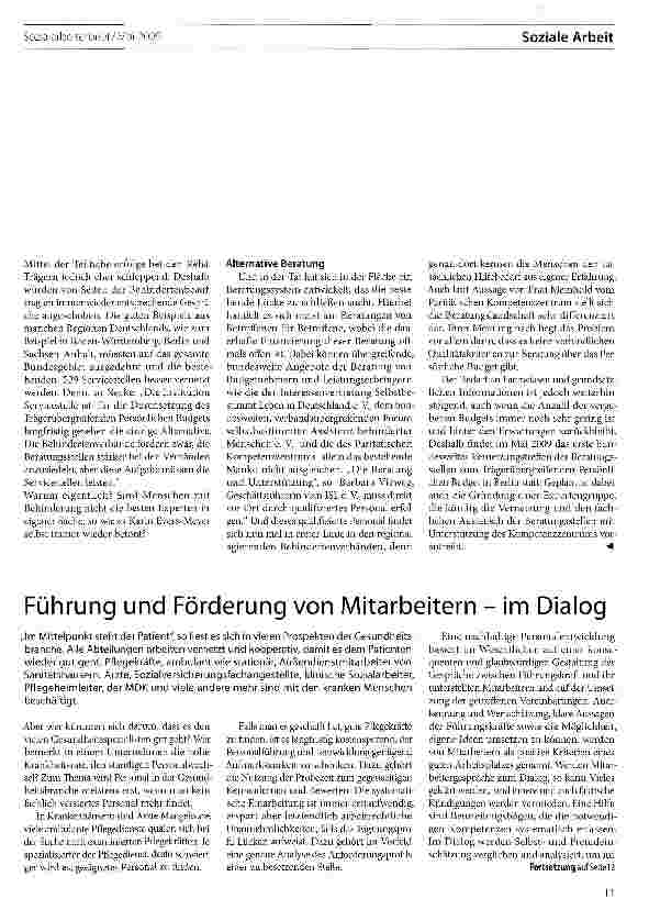 Vorschauseite 2: Servicestellen nach SGB XI - eine Momentaufnahme