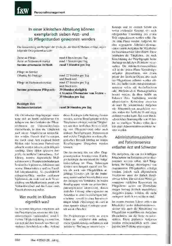 Vorschauseite 3: Arbeit neu verteilen und teure Stellen einsparen
