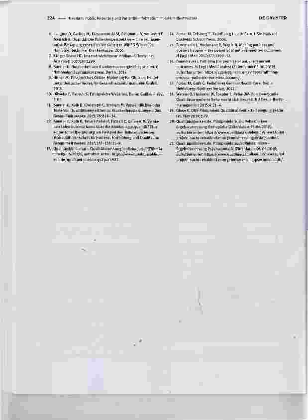 Vorschauseite 4: Public Reporting und Patienteninformation im Gesundheitswesen