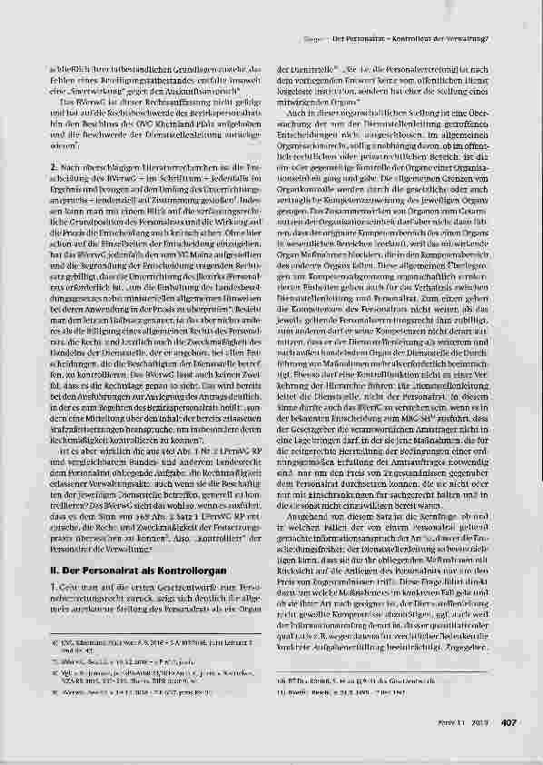 Vorschauseite 2: Der Personalrat - Kontrolleur der Verwaltung?