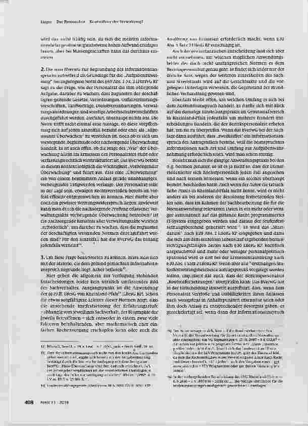 Vorschauseite 3: Der Personalrat - Kontrolleur der Verwaltung?