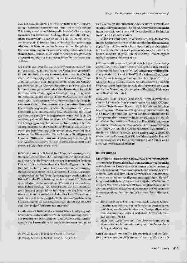 Vorschauseite 6: Der Personalrat - Kontrolleur der Verwaltung?