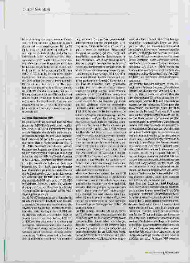 Vorschauseite 2: OEM-PLM-Konstellationen un ter der MDR