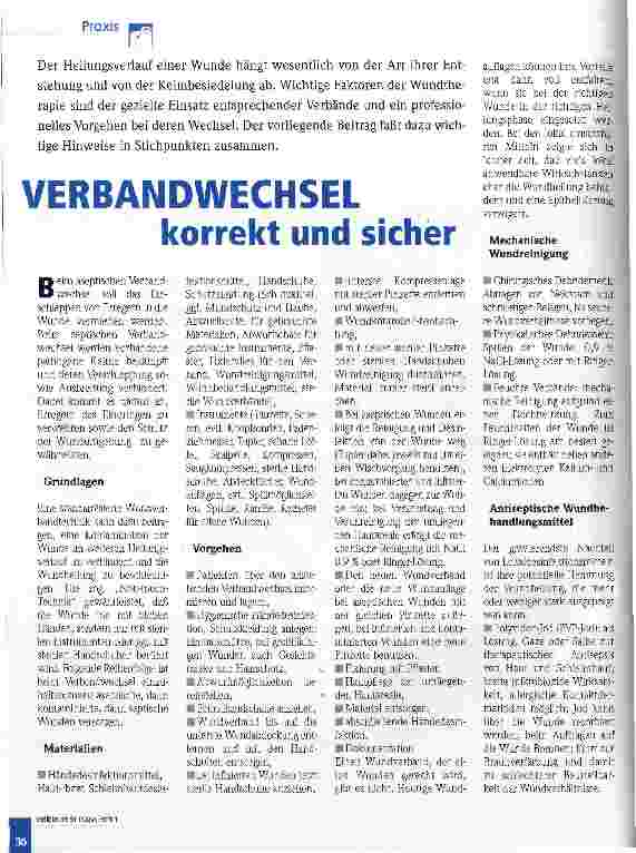 Vorschauseite 1: Verbandswechsel korrekt und sicher