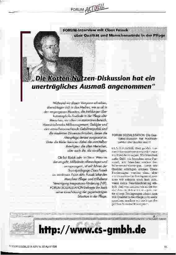 Vorschauseite 1: Die Kosten-Nutzen-Diskussion hat eine unerträgliches Ausmaß angenommen