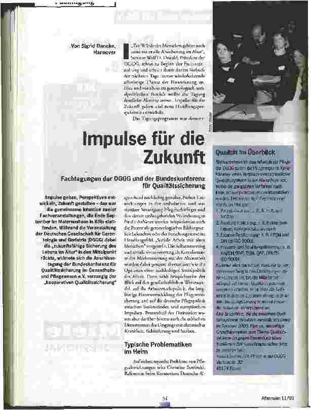 Vorschauseite 1: Impulse für die Zukunft