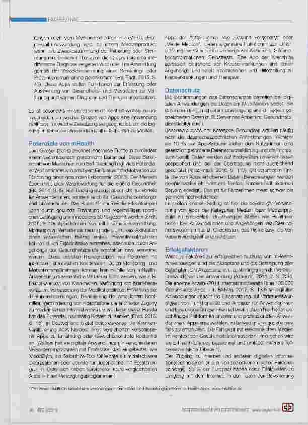 Vorschauseite 2: Apps als Teil der Gesundheitsversorgung