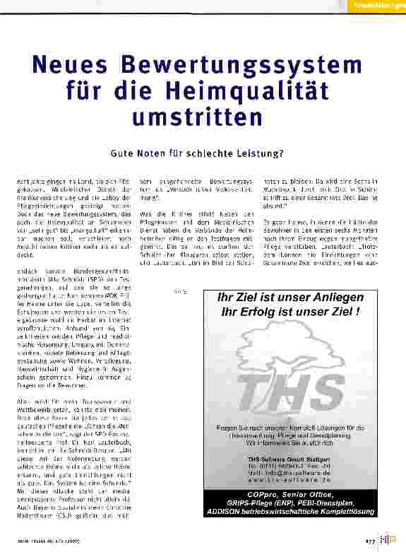 Vorschauseite 1: Neues Bewertungssystem für die Heimqualität umstrittenGute Noten für schlechte Leistung?