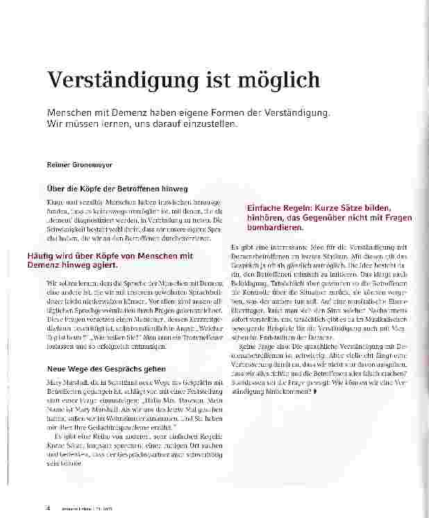 Vorschauseite 1: Verständigung ist möglich