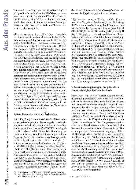 Vorschauseite 3: Die Pflegereform 2008 und ihre Folgen - Das Kostenrecht der Qualitätsprüfungen nach §114 SGB XI
