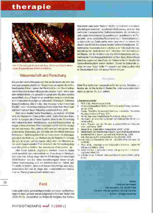 Vorschauseite 4: Osteopathie Berufspolitik, Ausbildung, Anerkennung