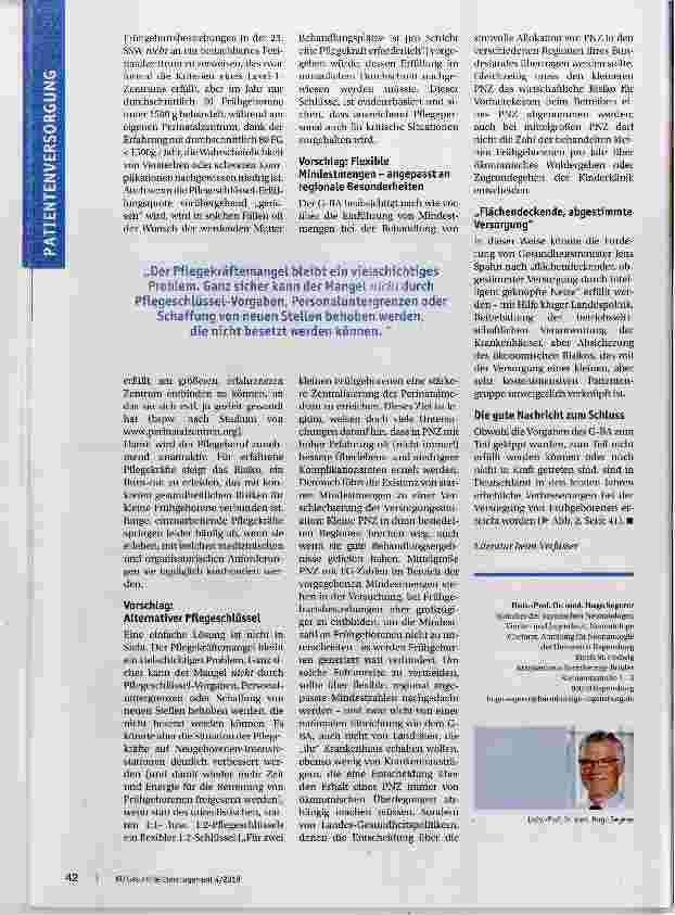 Vorschauseite 4: Drohende Versorgungsengpässe durch GBA-Richtlinien?