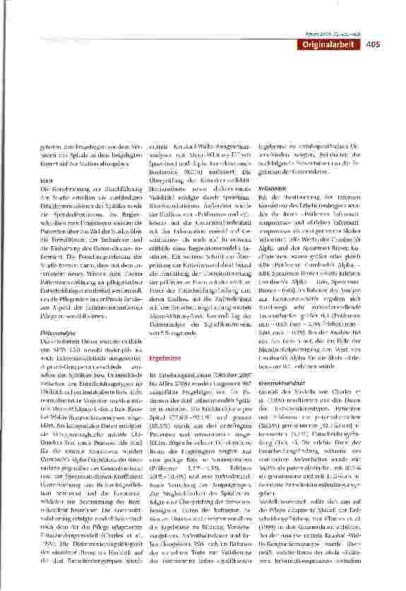Vorschauseite 5: Entwicklung und testtheoretische Analyse eines Erhebungsinstruments zu Präferenzen und Erleben von Patienten in Bezug auf die Beteiligung an pflegerischen Entscheidungen im Akutsp…