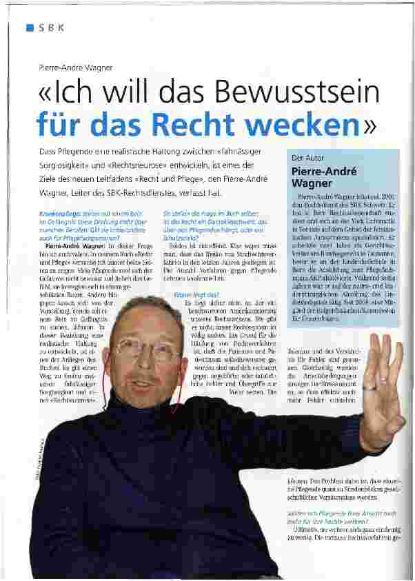 Vorschauseite 1: «Ich will das Bewusstsein für das Recht wecken»