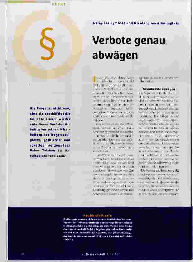 Vorschauseite 1: Verbote genau abwägen