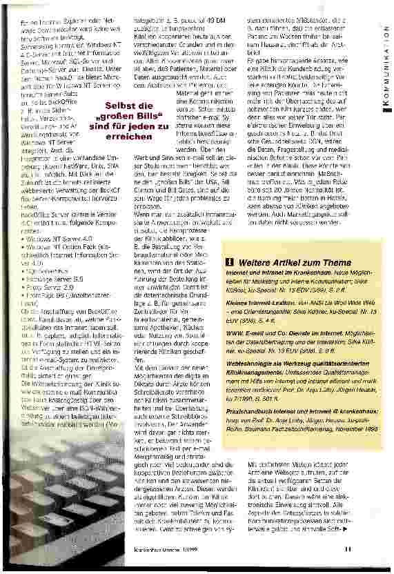 Vorschauseite 2: Jedes zweite Krankenhaus plant bereits den Einsatz der Webtechnologie