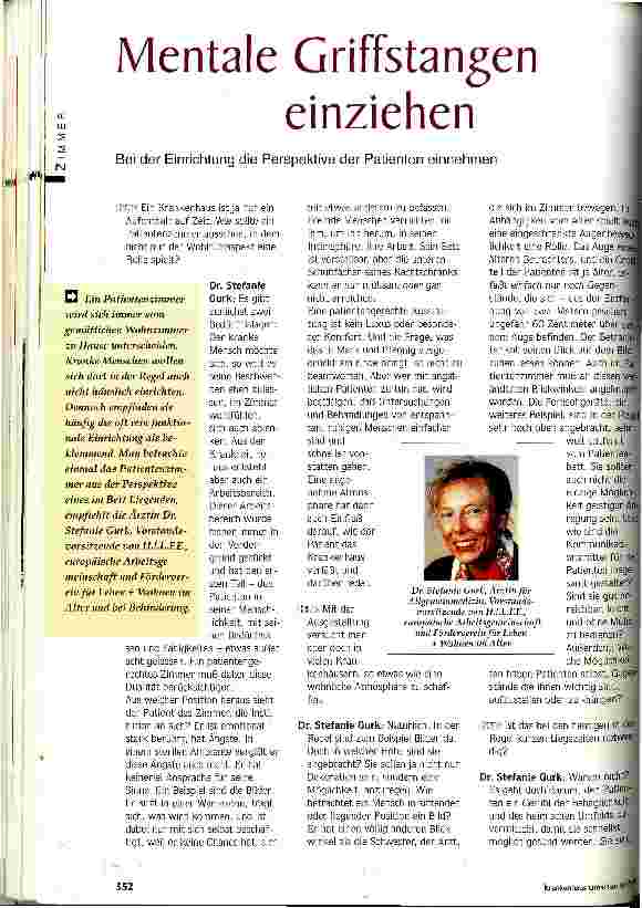 Vorschauseite 1: Mentale Griffstangen einziehen Bei der Einrichtung die Perspektive der Patienten einnehmen