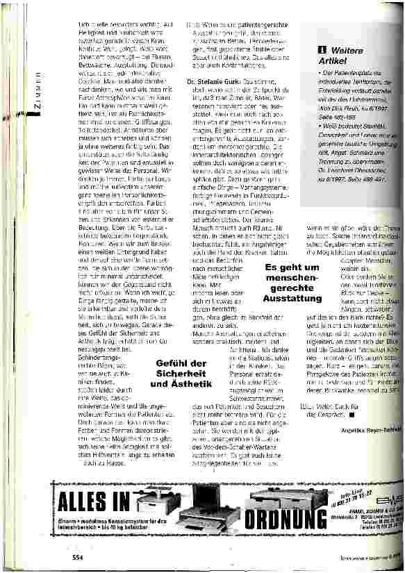 Vorschauseite 3: Mentale Griffstangen einziehen Bei der Einrichtung die Perspektive der Patienten einnehmen