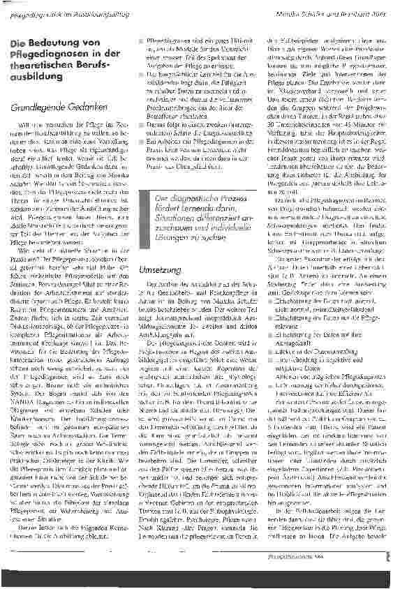 Vorschauseite 3: Erfahrungen mit Pflegediagnostik im Ausbildungsalltag