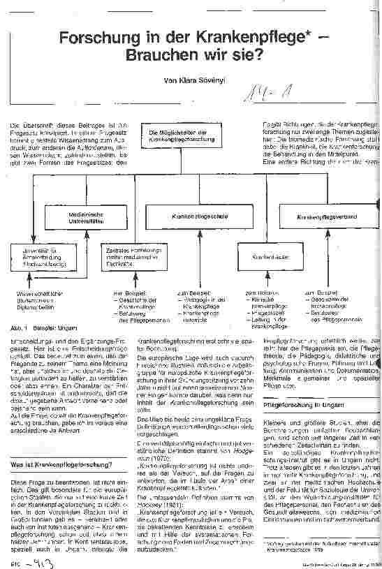 Vorschauseite 1: Forschung in der Krankenpflege - Brauchen wir sie?