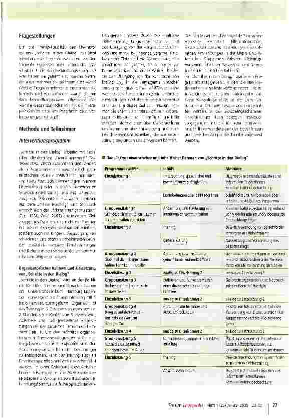 Vorschauseite 2: Schritte in den Dialog - Eltern evaluieren ein Programm für Familien mit sprachentwicklungsverzögerten Kindern