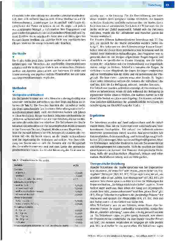 Vorschauseite 3: Die subjektiven Erfahrungen von Menschen, die regelmäßig ambulant Depot-Neuroleptika erhalten
